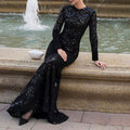 Lace-embroidered Formal Gown Maxi Dress