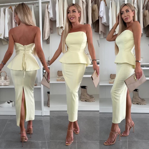 Spring Women's Clothes Sheath Off-shoulder Suit Women