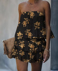 Bandeau ruffled jumpsuit