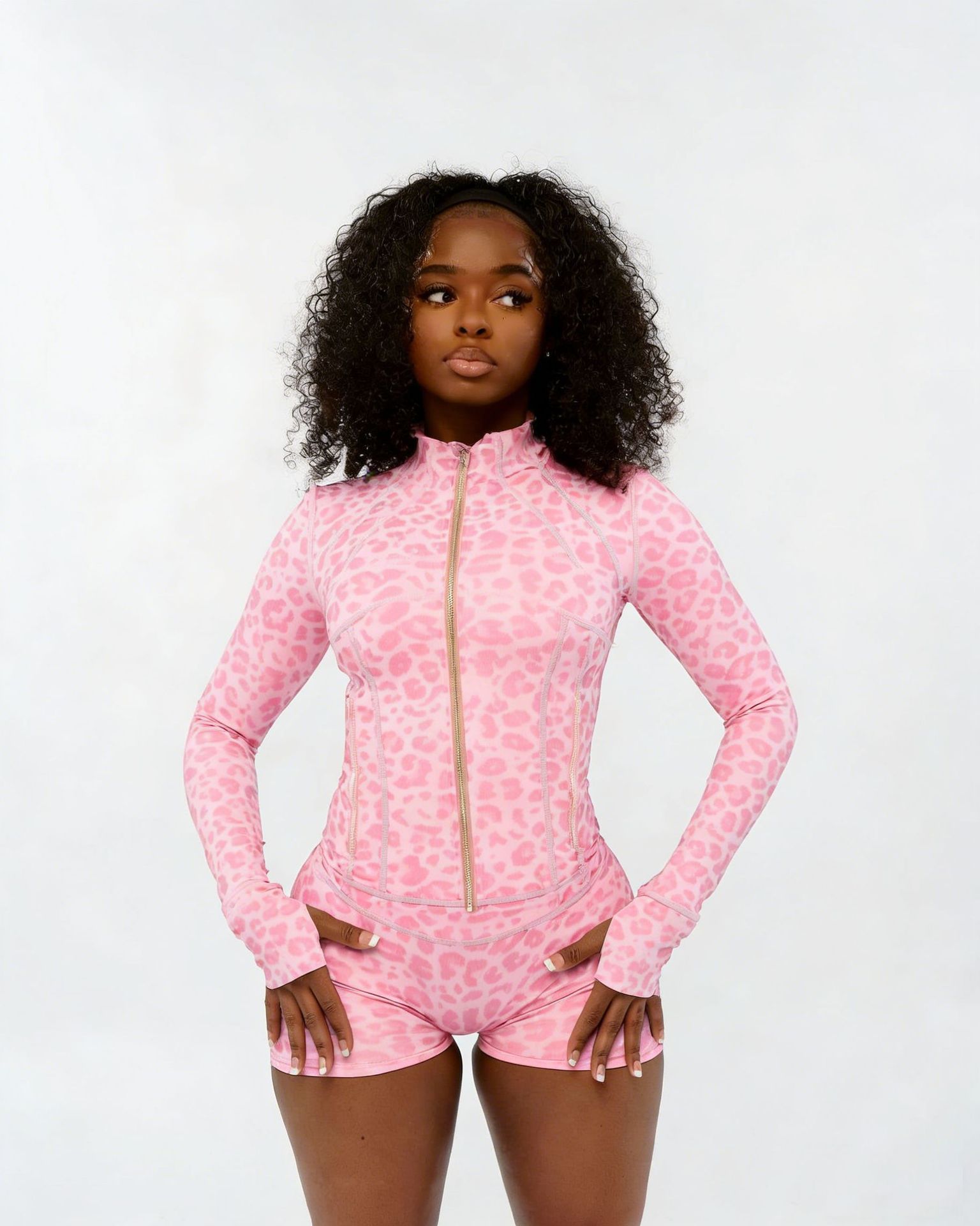 Casual Sportswear Set Digital-Print Shorts Two-Piece Set