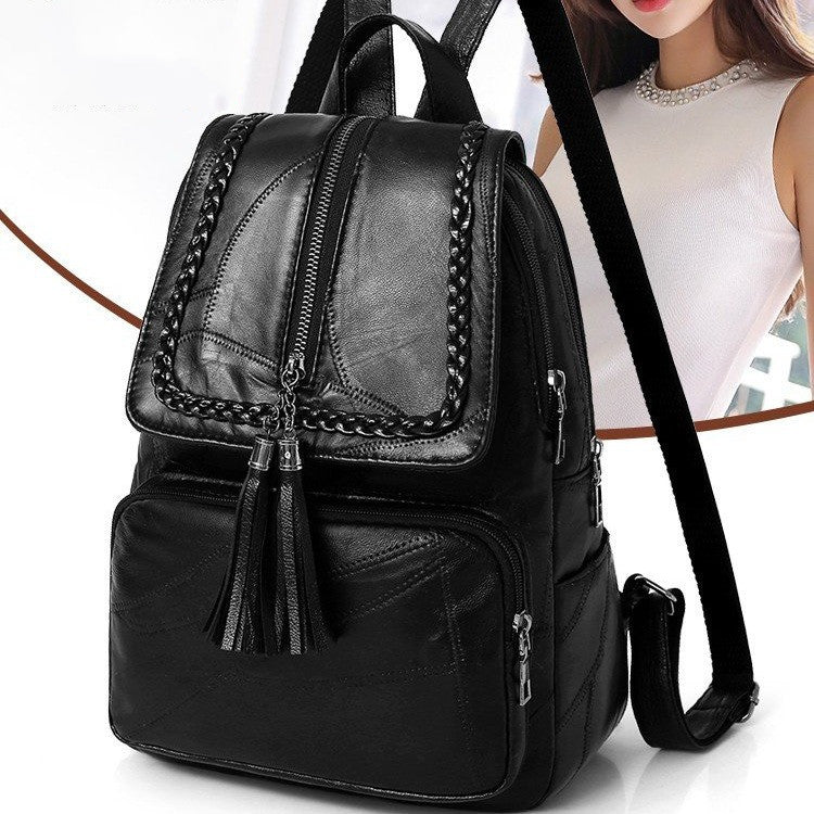 Women's PU Backpack Leisure Fan Student Backpack