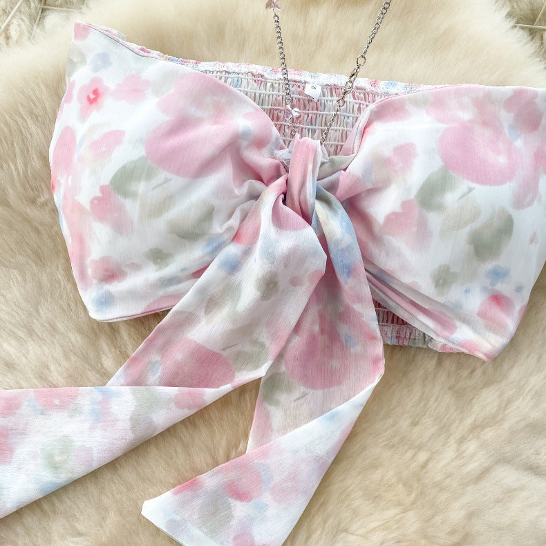 Women's Skirt Floral Two-piece Set