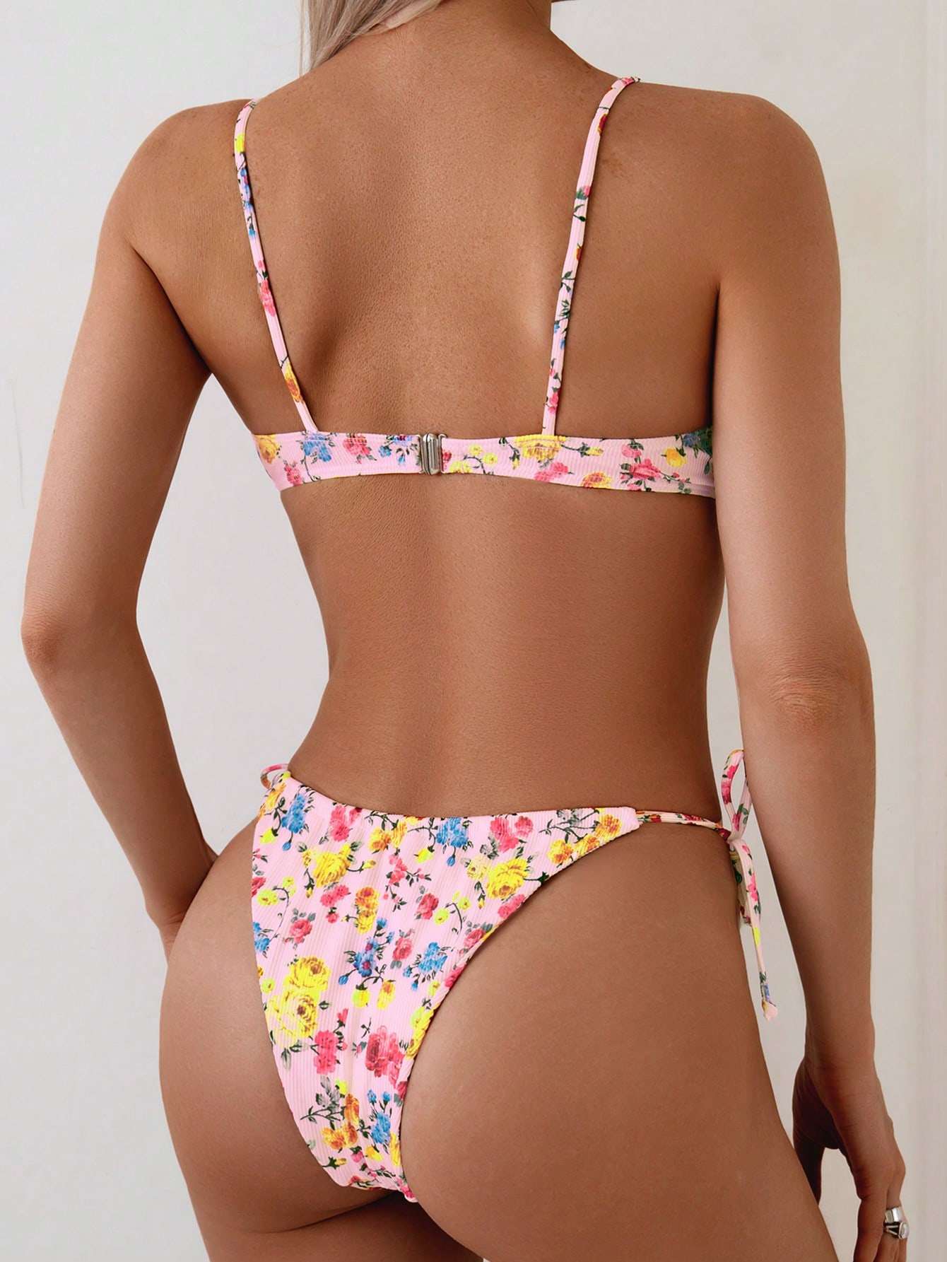 New Floral-print Two-piece Bikini Set