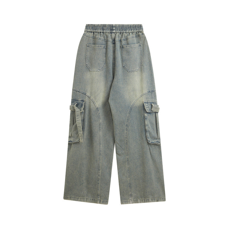 Fashion Straight Denim Pants Men And Women