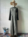 Retro Elegant Long-Sleeve Shirt Dress Long Dress