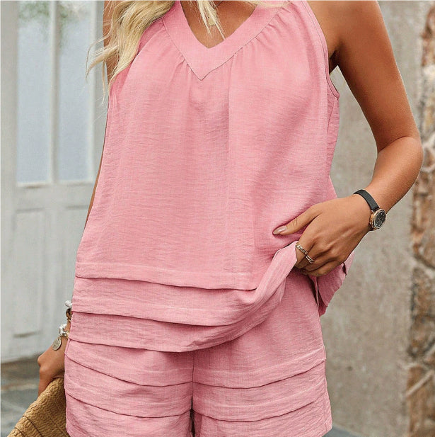 Casual Shirt Shorts Loose Outfit Women
